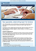 New specialist underwriting team for brokers