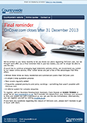 OnCover Closure - Final Reminder