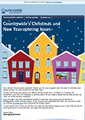 Countrywide's Christmas And New Year Opening Hours