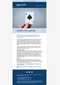 Quality over quantity